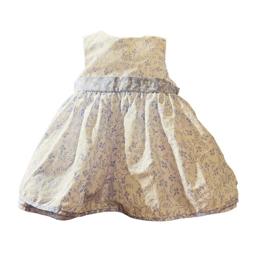 LAURA ASHLEY LONDON BABY GIRL  SLEEVELESS FLORAL DRESS SIZE 6-9 MONTHS